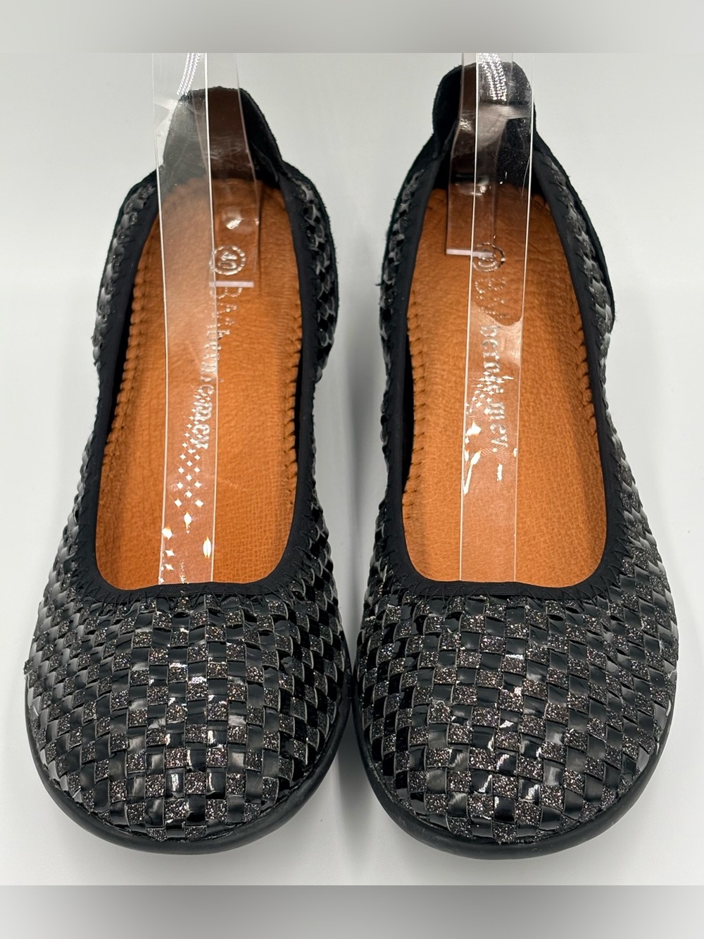 Bernie Mev Black Woven Shimmer Sparkle Balletcore Slip On Flats Size 9 - Picture 4 of 14